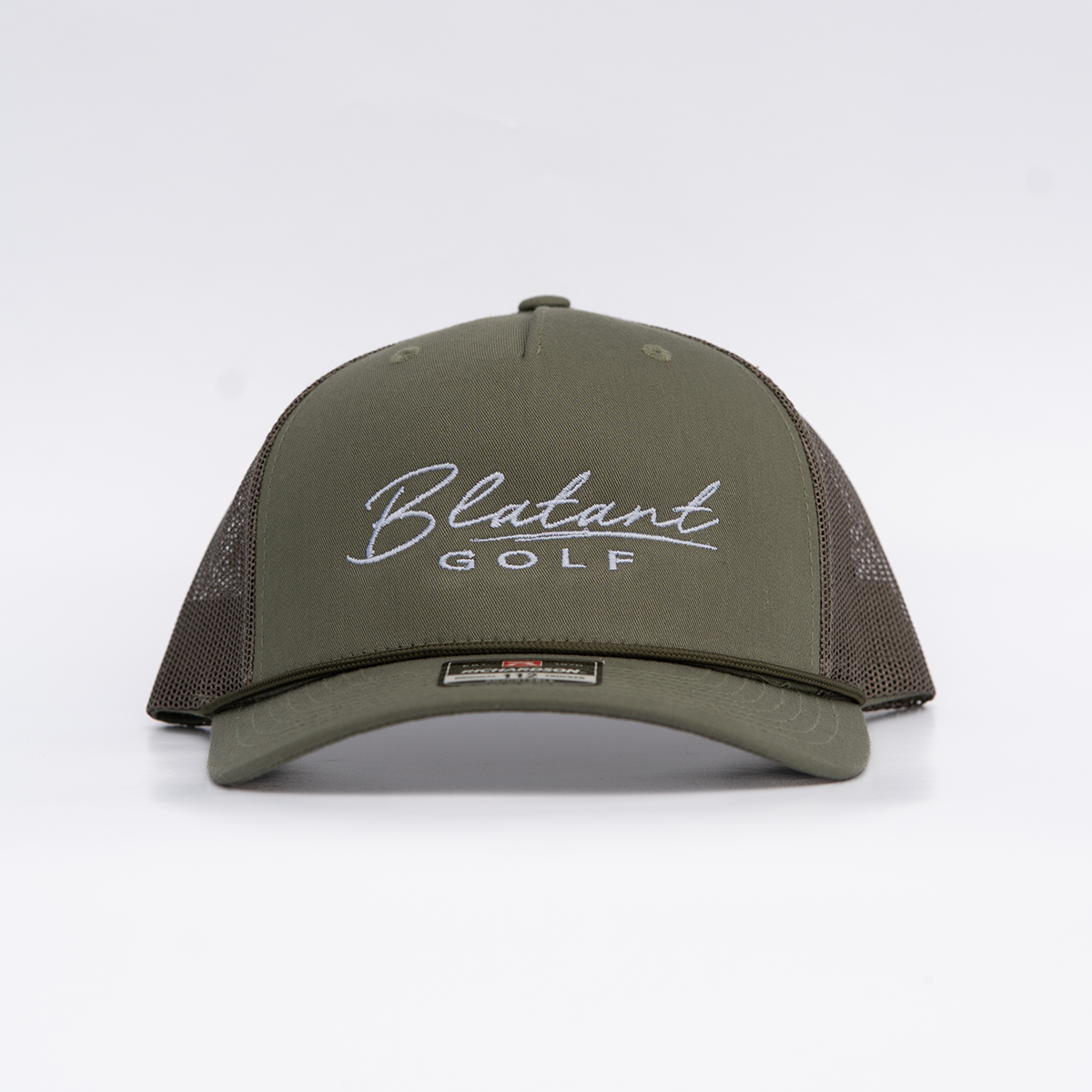 Blatant Golf Logo Green Rope Trucker Golf Hat