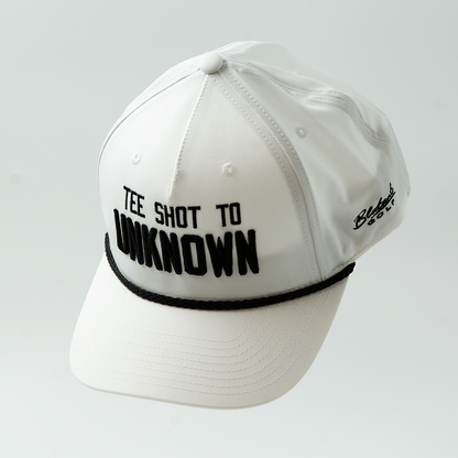 Tee Shot to Unknown White Rope Golf Hat